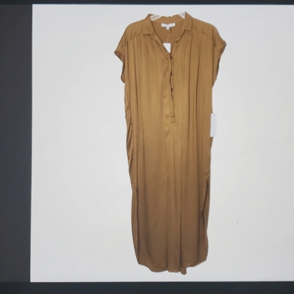 YOUNG FABULOUS AND BROKE NWT COPPER TUNIC SHIRT DRESS SZ MEDIUM - Picture 1 of 12
